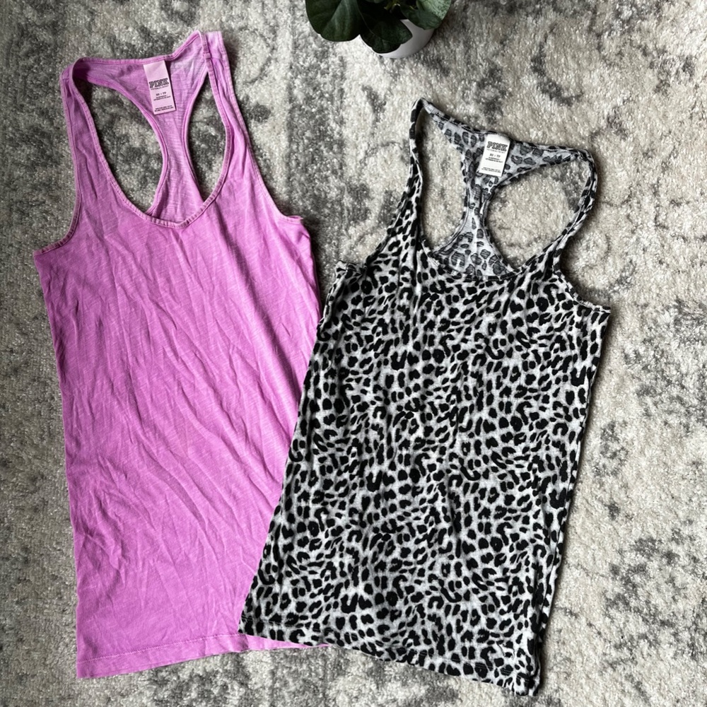 VS Pink Racerback Tanks ✺Set of 2✺ XS